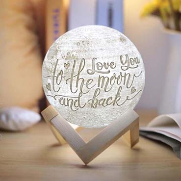 Personalised 3D Moon Lamp for Boy Friend Birthday (14cm,16 colours)