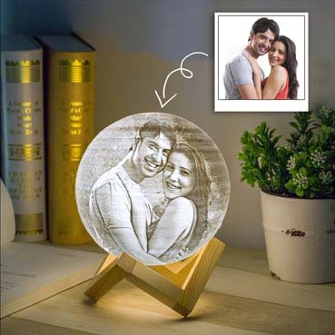 Personalised 3D Moon Lamp for Boy Friend Birthday (14cm,16 colours)