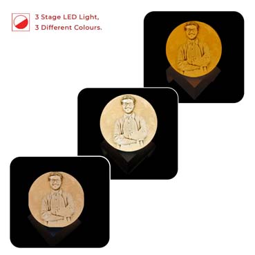 Personalised 3D Moon Lamp for Male Friend Birthday (14cm,3 colours)