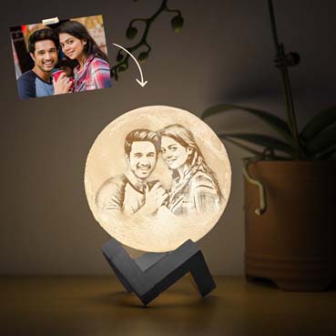 Personalised 3D Moon Lamp for Boy Friend Birthday (14cm,3 colours)