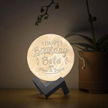 Personalised 3D Moon Lamp for Son Birthday (14cm,3 colours)