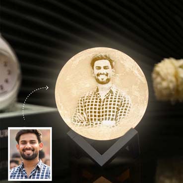 Personalised 3D Moon Lamp for Brother Birthday (14cm,3 colours)