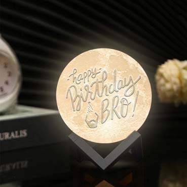 Personalised 3D Moon Lamp for Brother Birthday (14cm,3 colours)