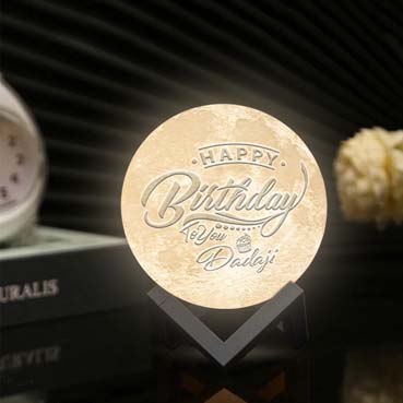 Personalised 3D Moon Lamp for Grand Father Birthday (14cm,3 colours)