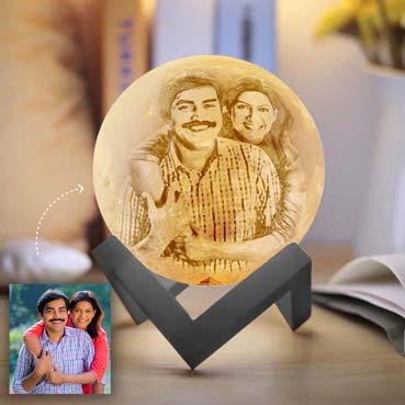 Personalised 3D Moon Lamp for Wife Birthday (14cm,3 colours)