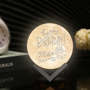 Personalised 3D Moon Lamp for Mother Birthday (14cm,3 colours)