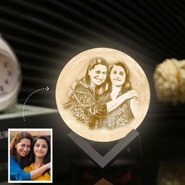 Personalised 3D Moon Lamp for Grand Mother Birthday (14cm,3 colours)