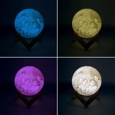 Personalised 3D Moon Lamp for Father Birthday (14cm,16 colours)
