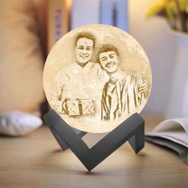 Personalised 3D Moon Lamp for Father Birthday (14cm,16 colours)