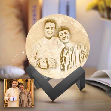 Personalised 3D Moon Lamp for Father Birthday (14cm,16 colours)