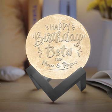Personalised 3D Moon Lamp for Son Birthday (14cm,16 colours)