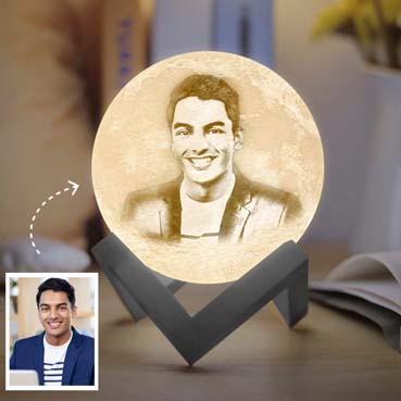 Personalised 3D Moon Lamp for Brother Birthday (14cm,16 colours)