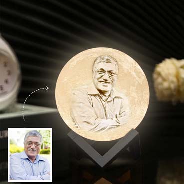 Personalised 3D Moon Lamp for Grand Father Birthday (14cm,16 colours)