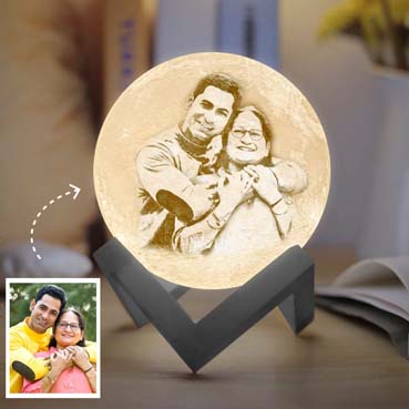 Personalised 3D Moon Lamp for Mother Birthday (14cm,16 colours)