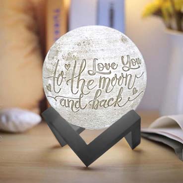 Personalised 3D Moon Lamp for Girl Friend Birthday (14cm,16 colours)