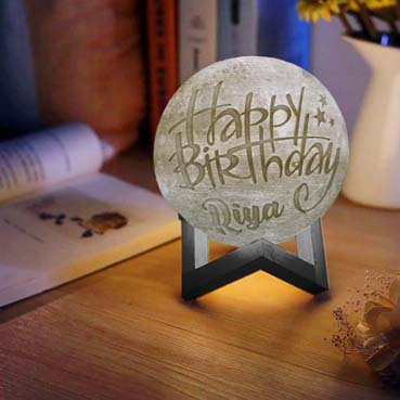 Personalised 3D Moon Lamp for Daughter Birthday (14cm,16 colours)