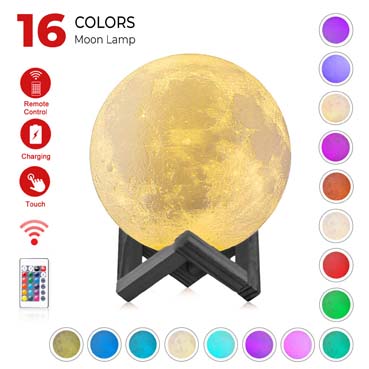 Personalised 3D Moon Lamp for Daughter Birthday (14cm,16 colours)