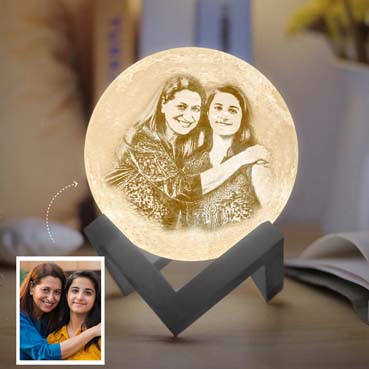 Personalised 3D Moon Lamp for Grand Mother Birthday (14cm,16 colours)