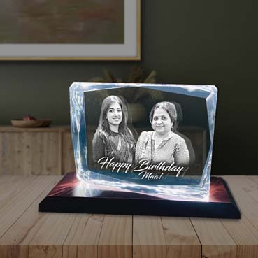 Birthday Gift for Mother Personalised 3D Crystal (100x130x25mm)