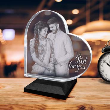 Birthday Gift for Boy Friend Personalised 3D Crystal (140x140x20mm)