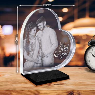 Birthday Gift for Girl Friend Personalised 3D Crystal (140x140x20mm)
