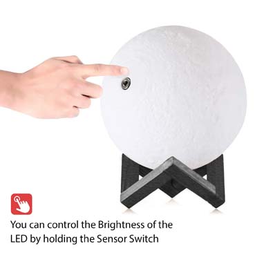 Personalised 3D Moon Lamp for Boy Friend Anniversary(14cm,3 colours)