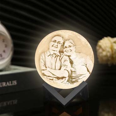 Personalised 3D Moon Lamp for Father Anniversary(14cm,16 colours)