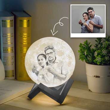Personalised 3D Moon Lamp for Male Friend Anniversary(14cm,16 colours)