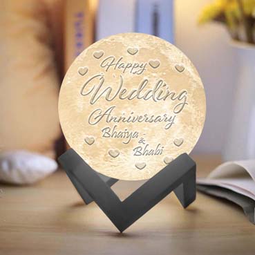 Personalised 3D Moon Lamp for Brother Anniversary(14cm,16 colours)
