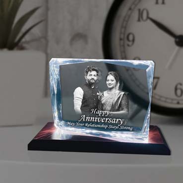 Anniversary Gift for Son Personalised 3D Crystal (100x130x25mm)