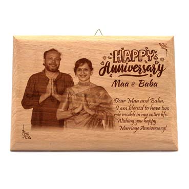 Wooden Photo Frame Personalised for Mother Anniversary(11.5”x8.25”)