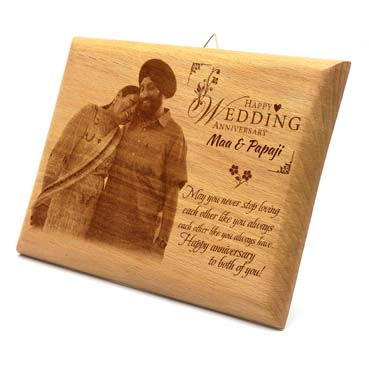 Wooden Photo Frame Personalised for Mother Anniversary(15”x9”)