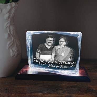 Anniversary Gift for Mother Personalised 3D Crystal (100x130x25mm)