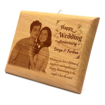 Wooden Photo Frame Personalised for Female Friend Anniversary(15”x9”)