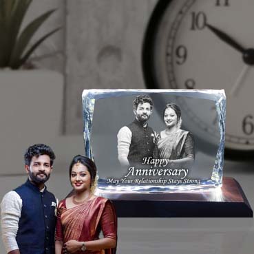 Anniversary Gift for Daughter Personalised 3D Crystal (100x130x25mm)