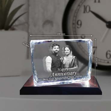 Anniversary Gift for Daughter Personalised 3D Crystal (100x130x25mm)