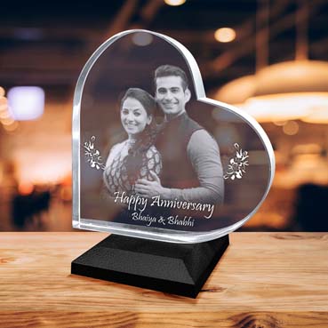 Anniversary Gift for Brother Personalised 3D Crystal (140x140x20mm)