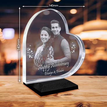 Anniversary Gift for Brother Personalised 3D Crystal (140x140x20mm)