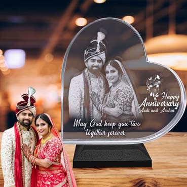 Anniversary Gift for Daughter Personalised 3D Crystal (140x140x20mm)