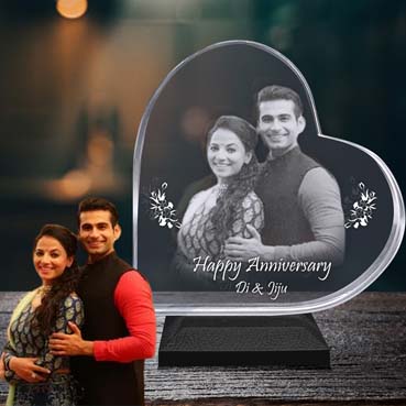 Anniversary Gift for Sister Personalised 3D Crystal (140x140x20mm)