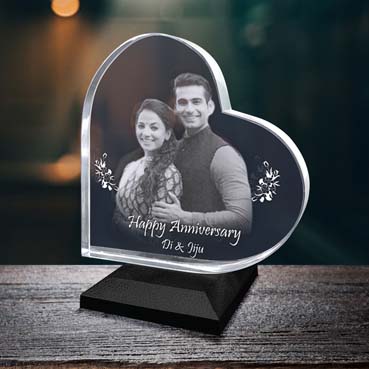 Anniversary Gift for Sister Personalised 3D Crystal (140x140x20mm)