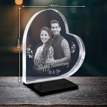 Anniversary Gift for Sister Personalised 3D Crystal (140x140x20mm)