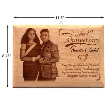 Wooden Photo Frame Personalised for Daughter Anniversary(11.5”x8.25”)