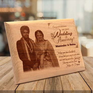 Wooden Photo Frame Personalised for Daughter Anniversary(15”x9”)