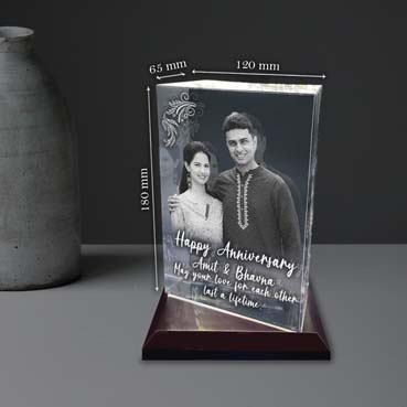 Personalised 3D Crystal Gift for Daughter Anniversary(180x120x65mm)