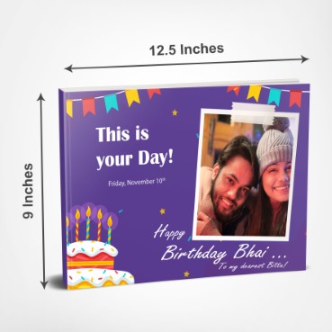 Personalised Photo Album (12.5'x9') for Brother Birthday