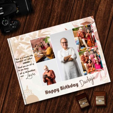 Personalised Photo Album (12.5'x9') for Grand Father Birthday