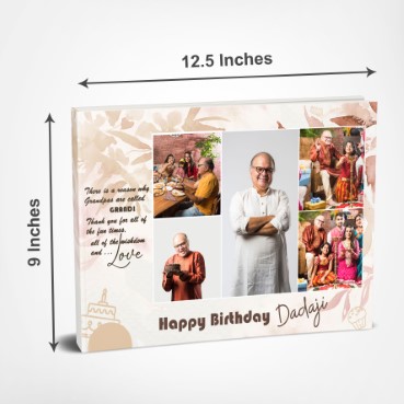 Personalised Photo Album (12.5'x9') for Grand Father Birthday