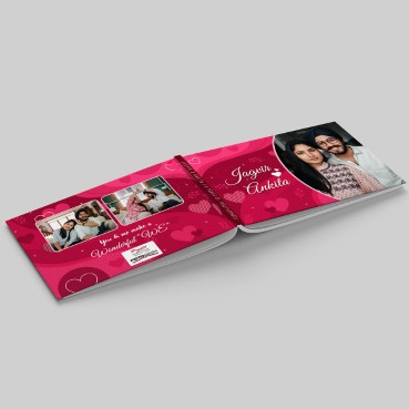 Personalised Photo Album (12.5'x9') for Boy Friend Anniversary