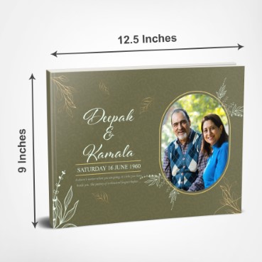Personalised Photo Album (12.5'x9') for Grand Father Anniversary